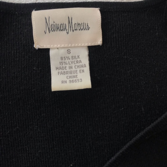 VINTAGE BLACK SILK CROP TANK - Picture 3 of 3